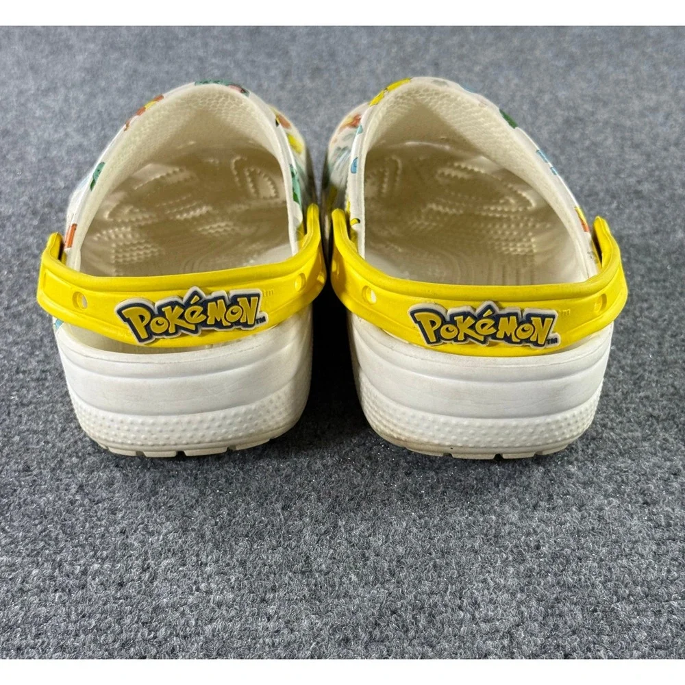 Crocs Classic Pokemon Clog Kids White Yellow Pikachu Squirtle Size M6‎ W8
